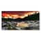 Designart - Rocky Mountain River at Sunset - Extra Large Wall Art Landscape